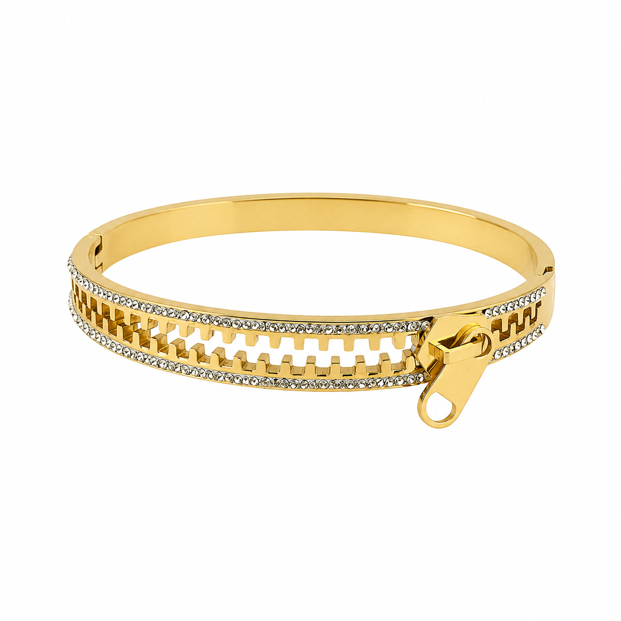 Gold & Silver Zipper Bangle