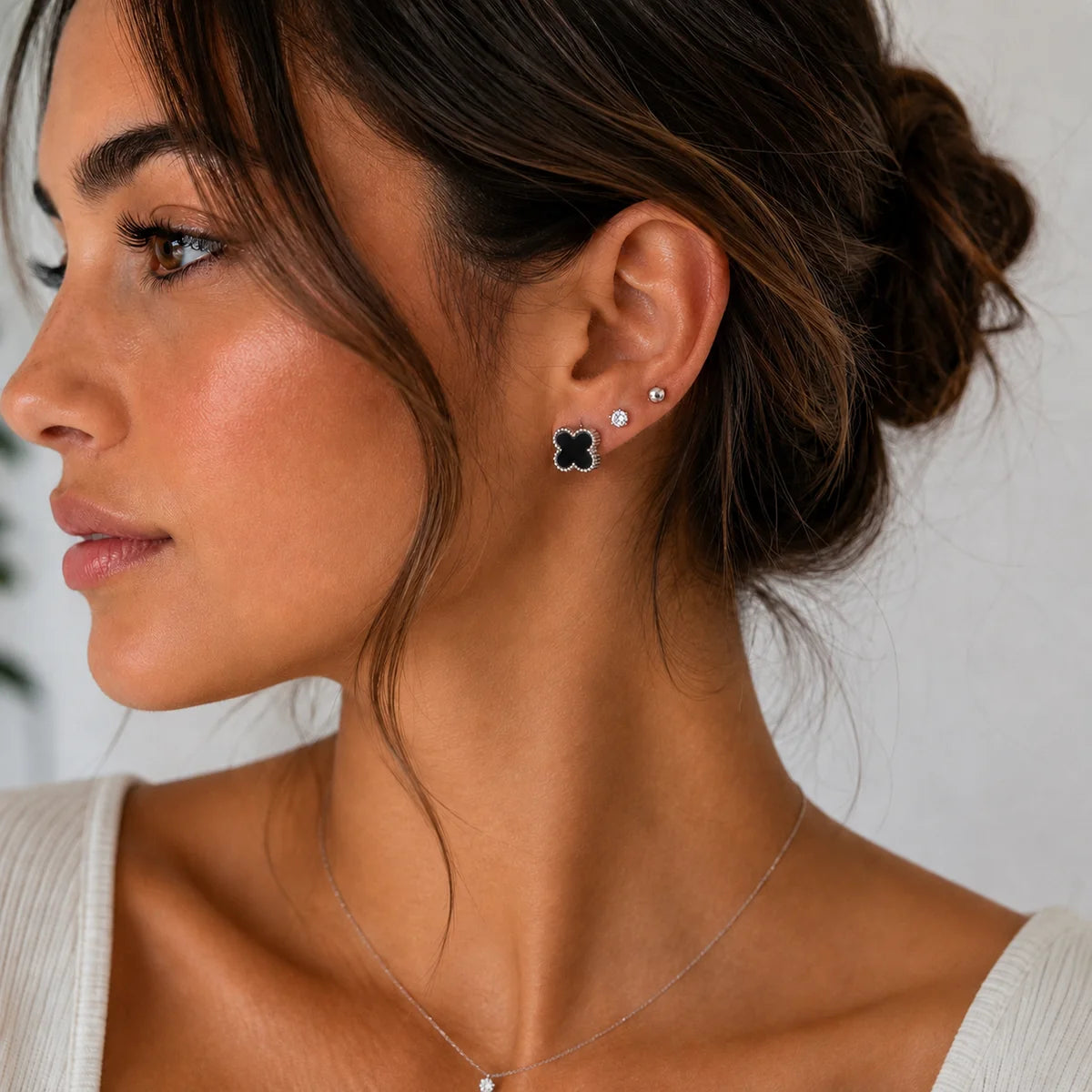 ⨠Silver Trio Stud Earrings Set