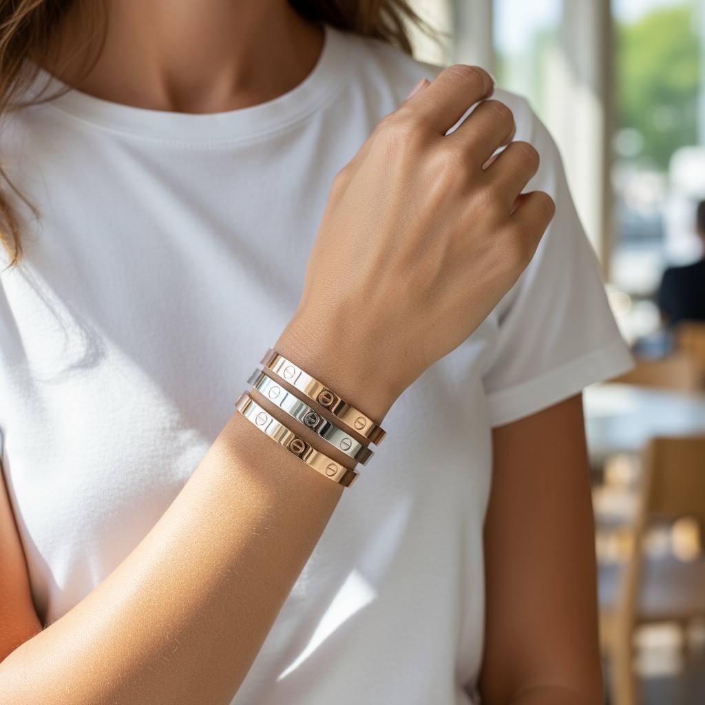 مجموعة SEDA من كارتييه، سوار لولبي ثلاثي - إصدار معادن مختلطة