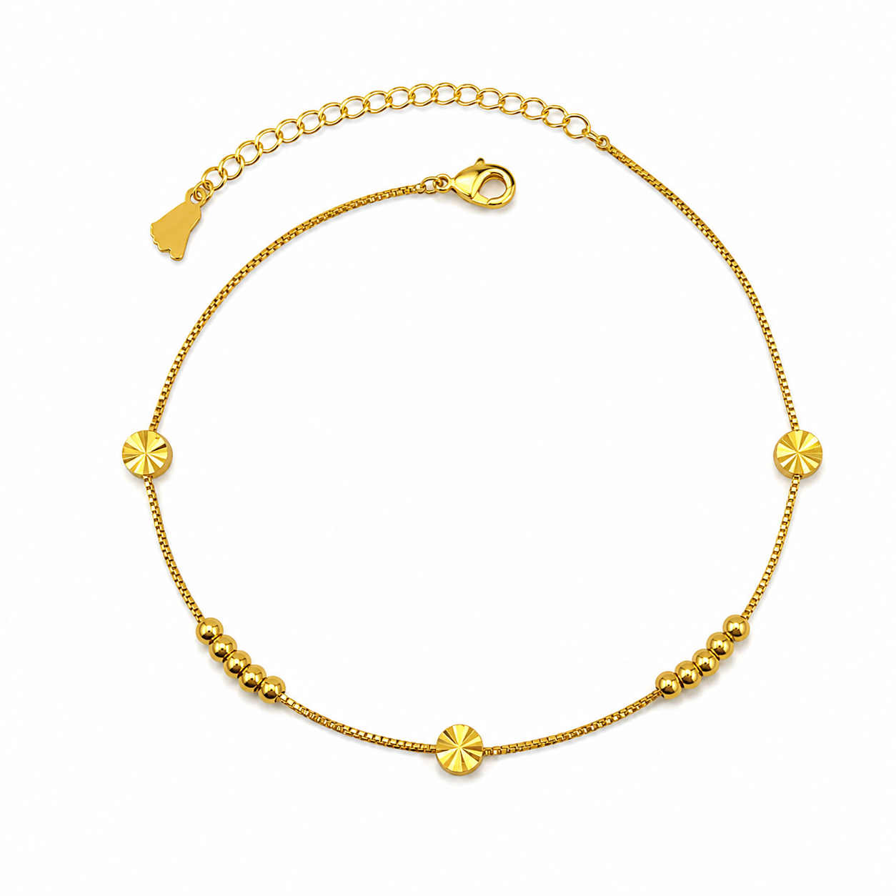 Golden Beaded Anklet