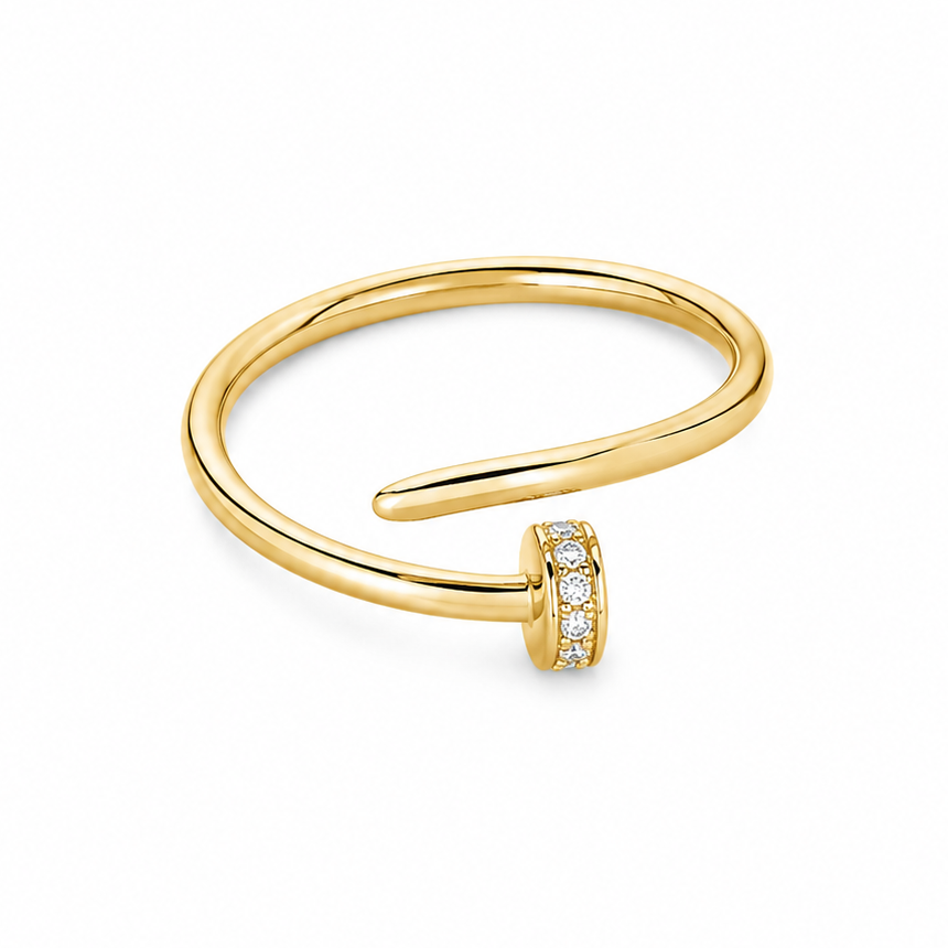 Cartier pin clue Gold Twist Nail Ring