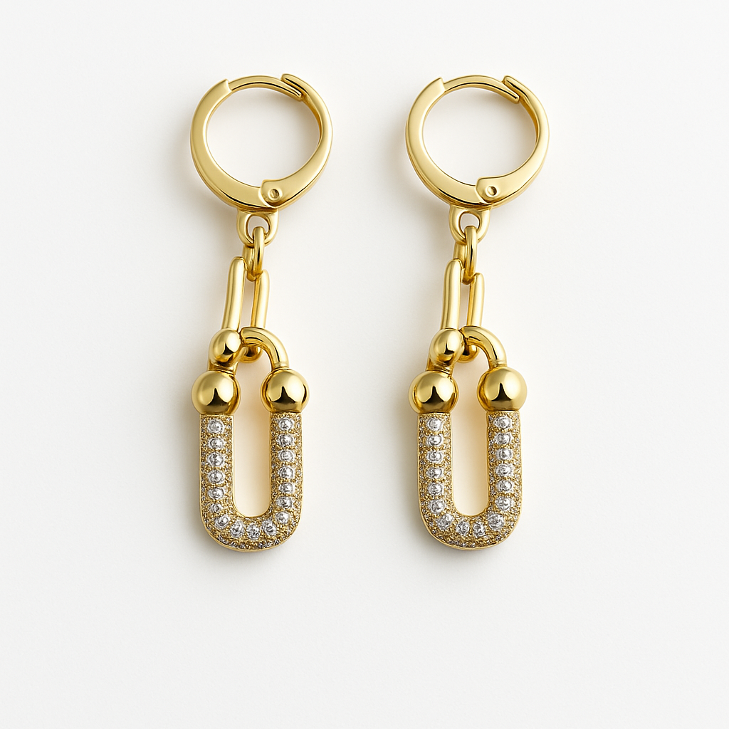 Tiffany Golden Glow Link Earrings