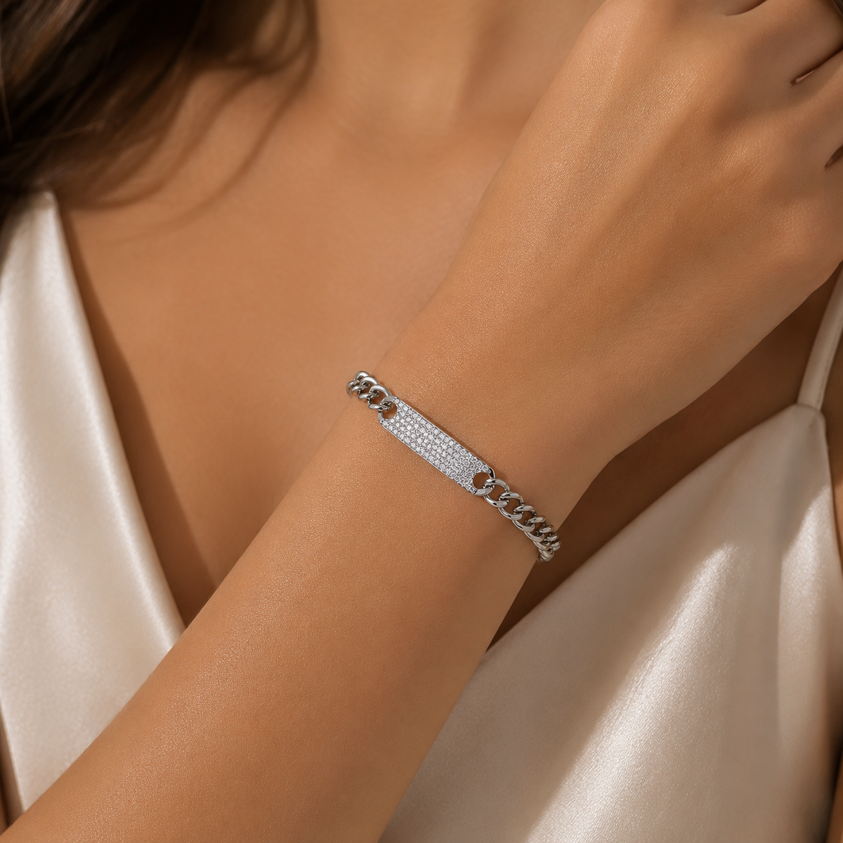 Thin strip Bracelet – Gold & Silver | Poshewix – view 4