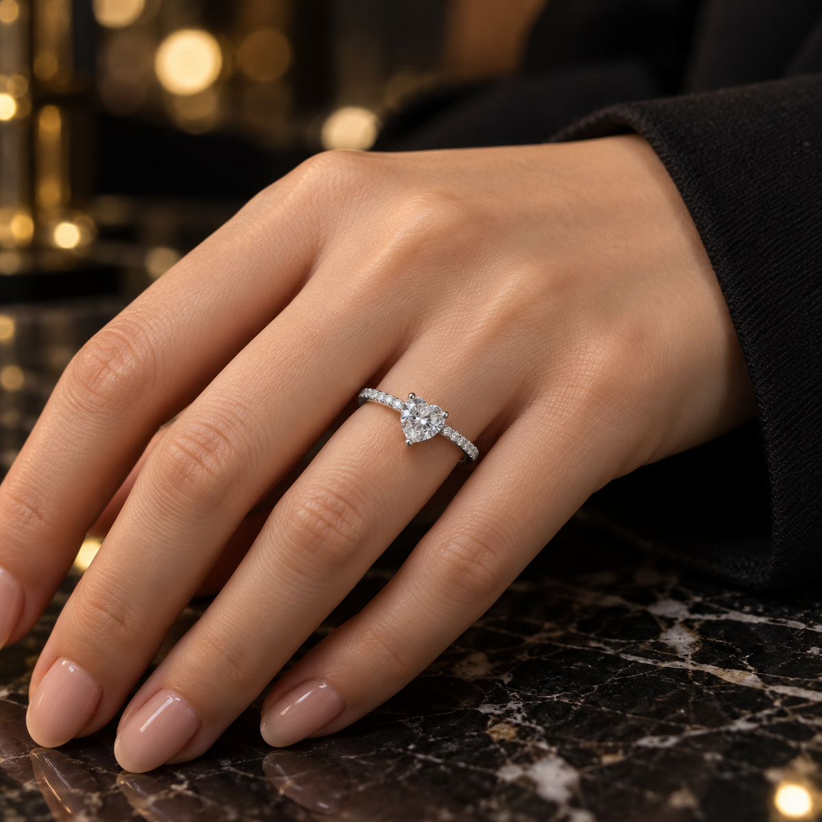 small pandora Golden Solitaire Ring
