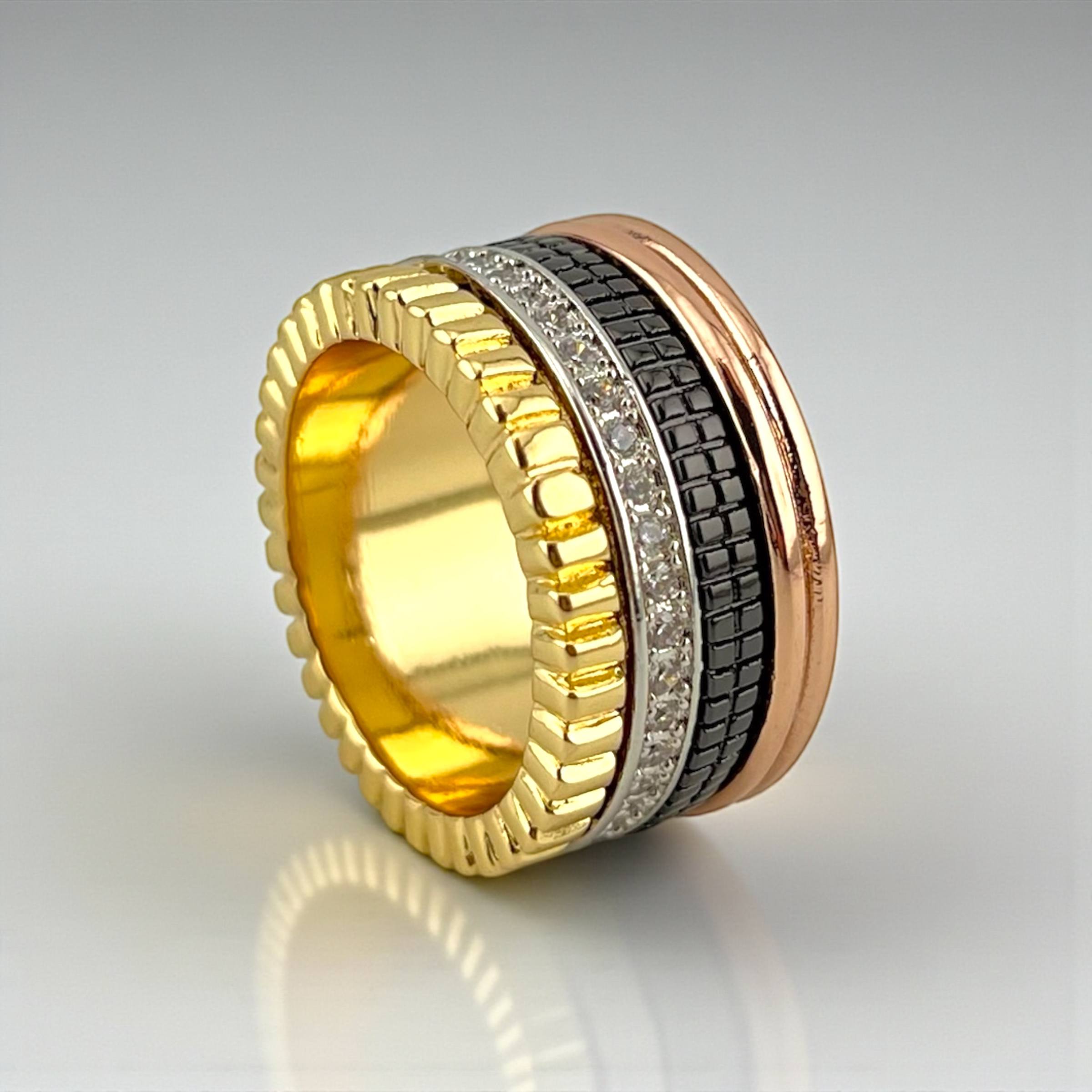 bocherone Tricolor Luxe Statement Ring