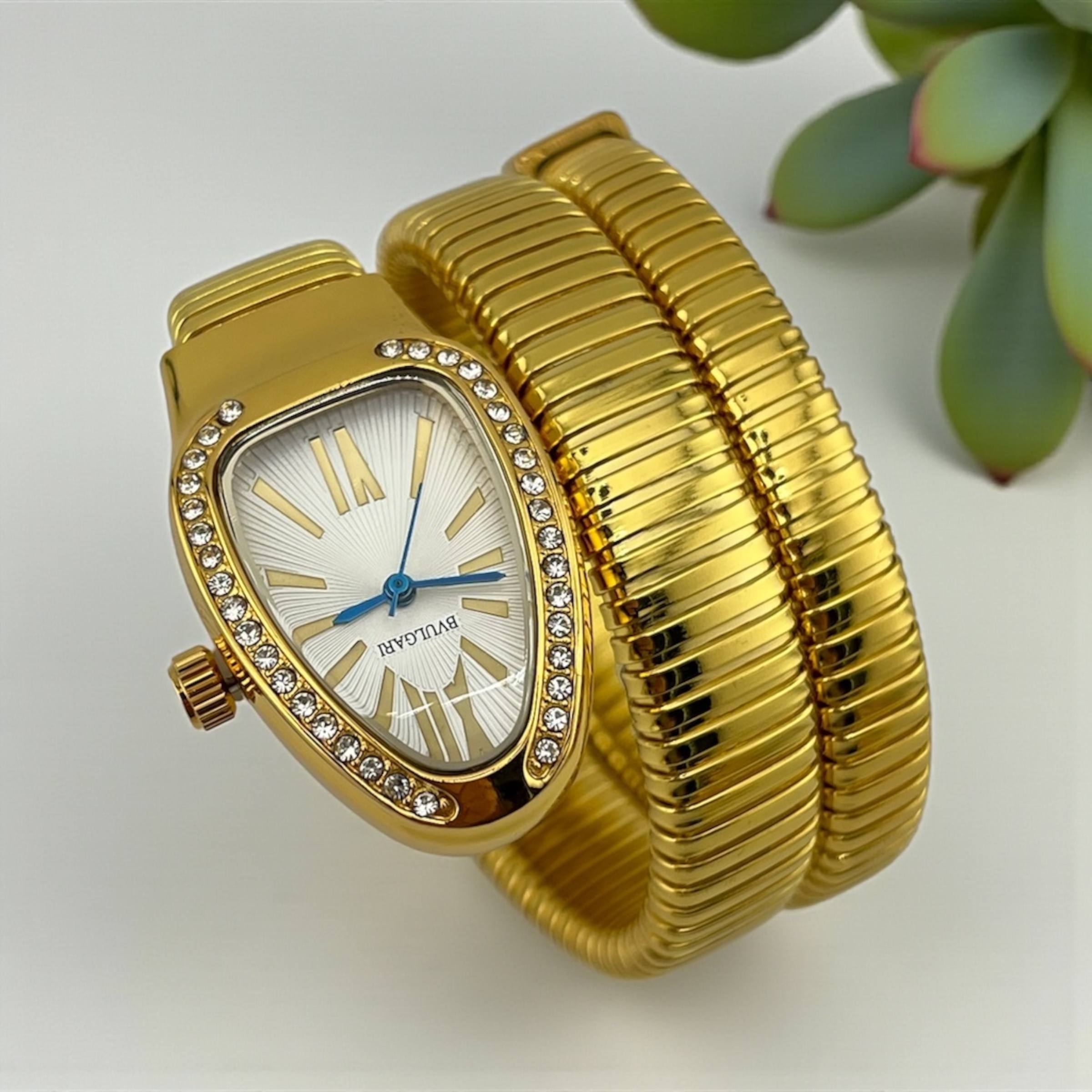 ساعة بولغاري الذهبية الملفوفة ⌚✨