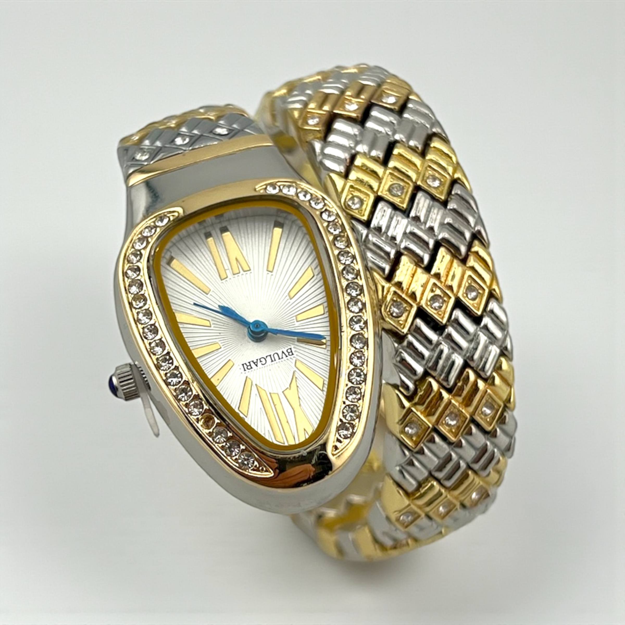 Serpentine two tone Luxe Wrap Watch