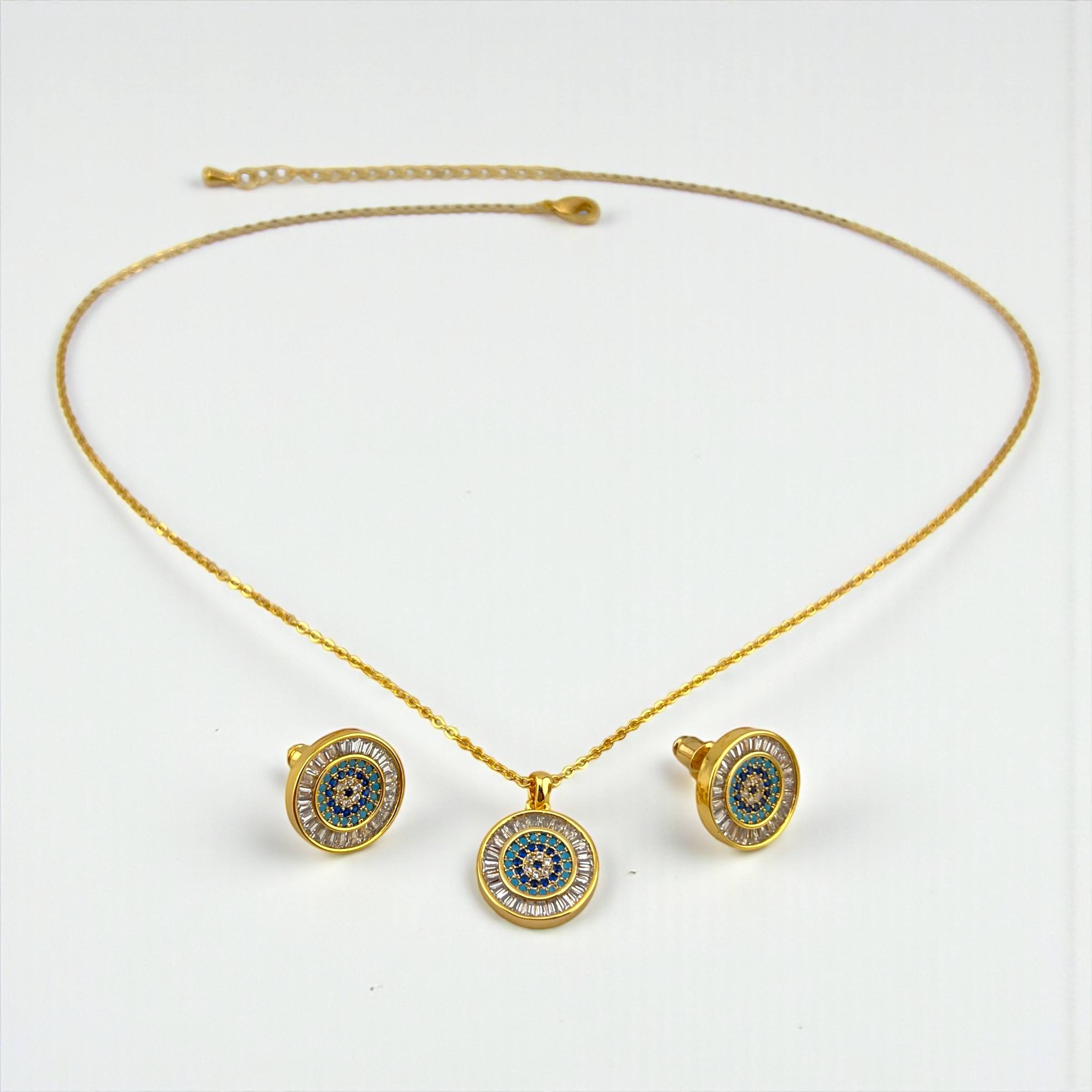 مجموعة هالة منتصف الليل - قلادة عين الشر + أقراط