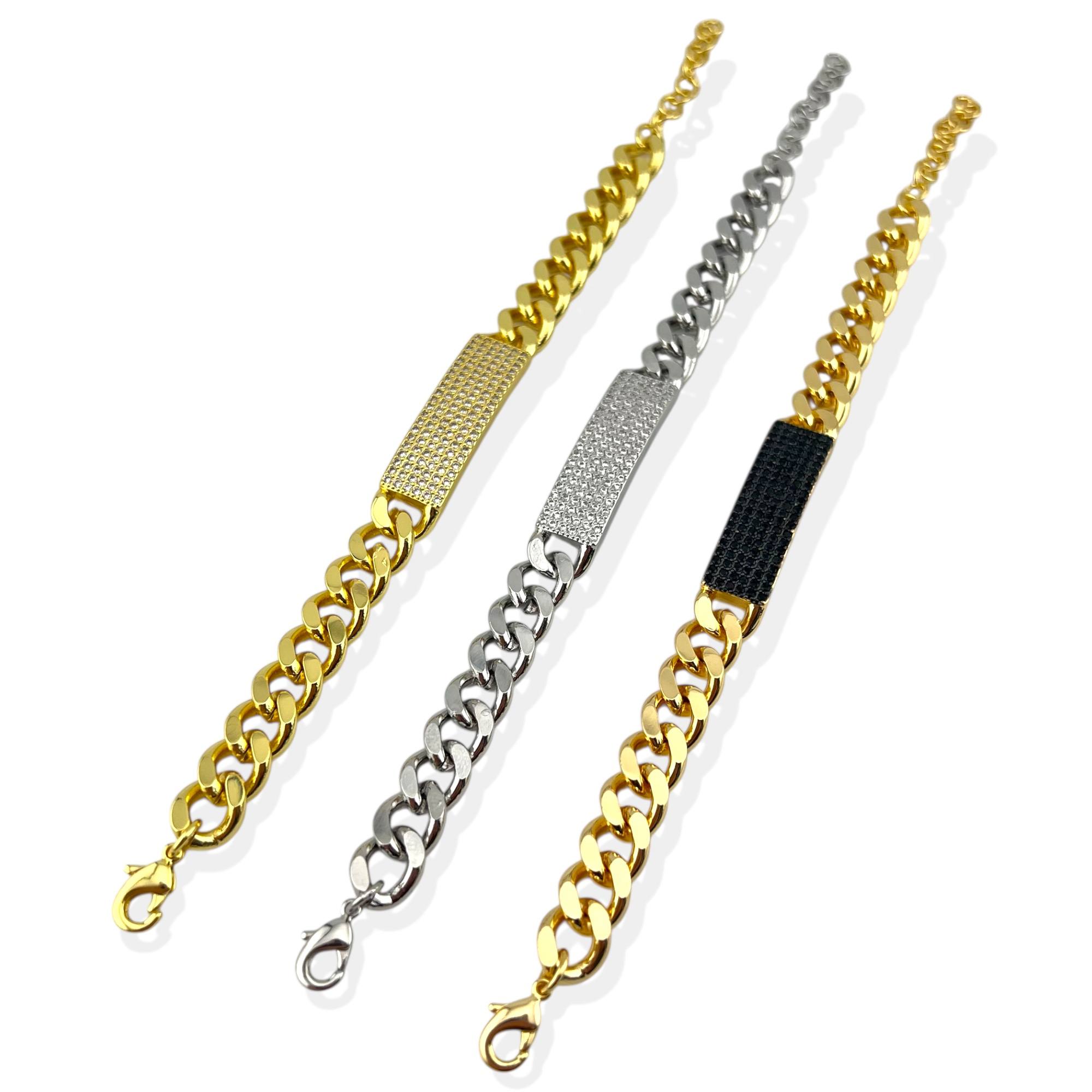 Sparkle ID Link Bracelet – Gold